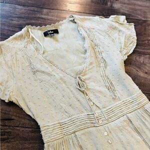 Lulus Light Green Button-Down Dress